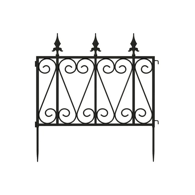 MONSLIPA 4-Pack Decorative Garden Fence, 24in x 24in