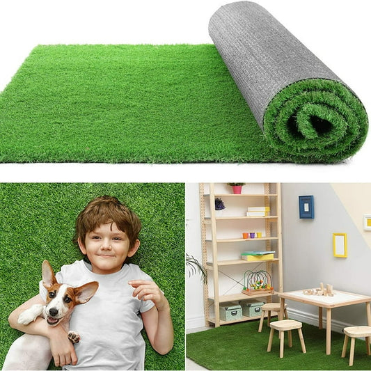 MONSLIPA Large Artificial Grass Turf 6.5ft x 10ft (65 Square ft), 0.8 inch Pile Height for Decorate Pet Dog , Realistic Synthetic Grass Mat Rug Carpet for Garden Backyard Balcony