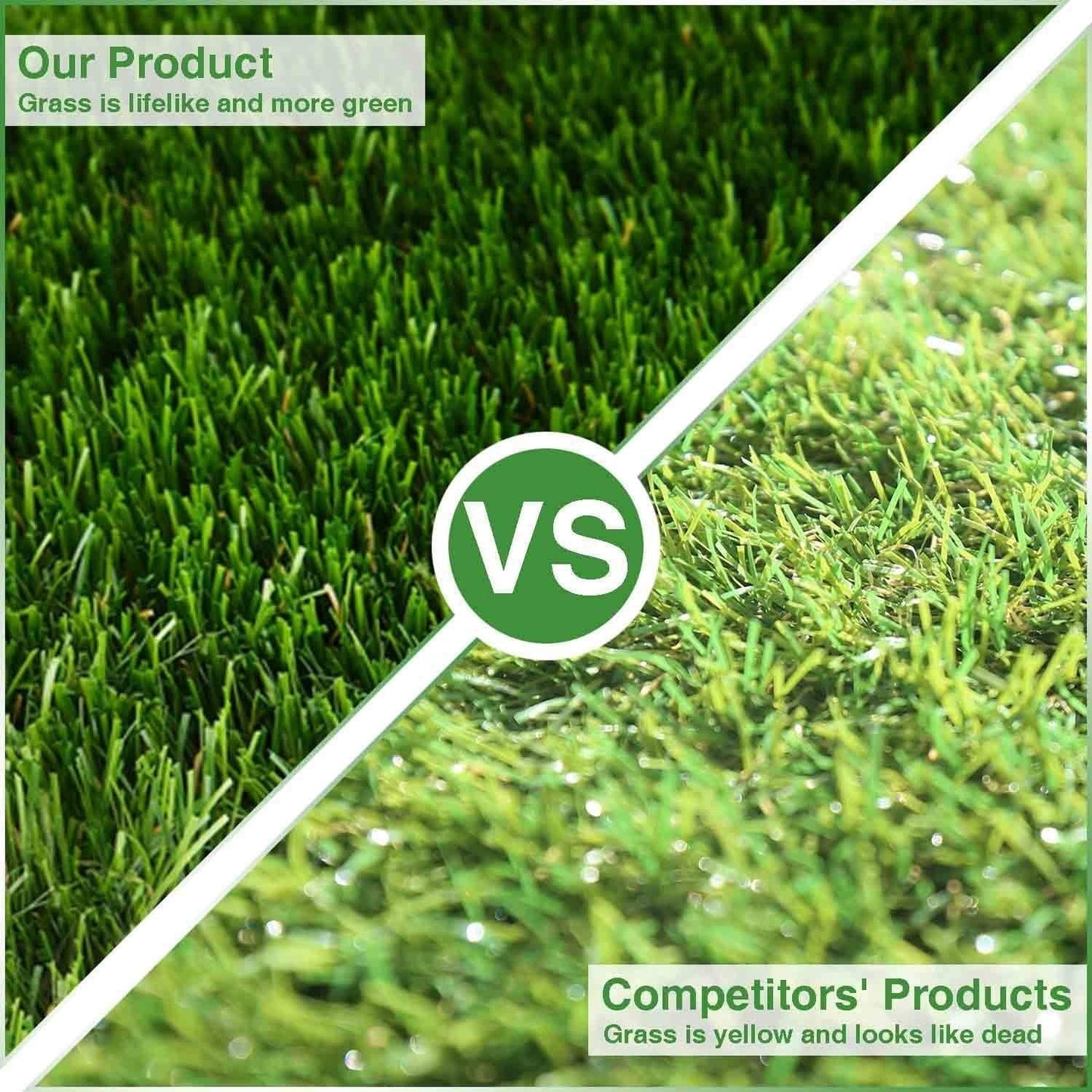 MONSLIPA Large Artificial Grass Turf 6.5ft x 10ft (65 Square ft), 0.8 inch Pile Height for Decorate Pet Dog , Realistic Synthetic Grass Mat Rug Carpet for Garden Backyard Balcony