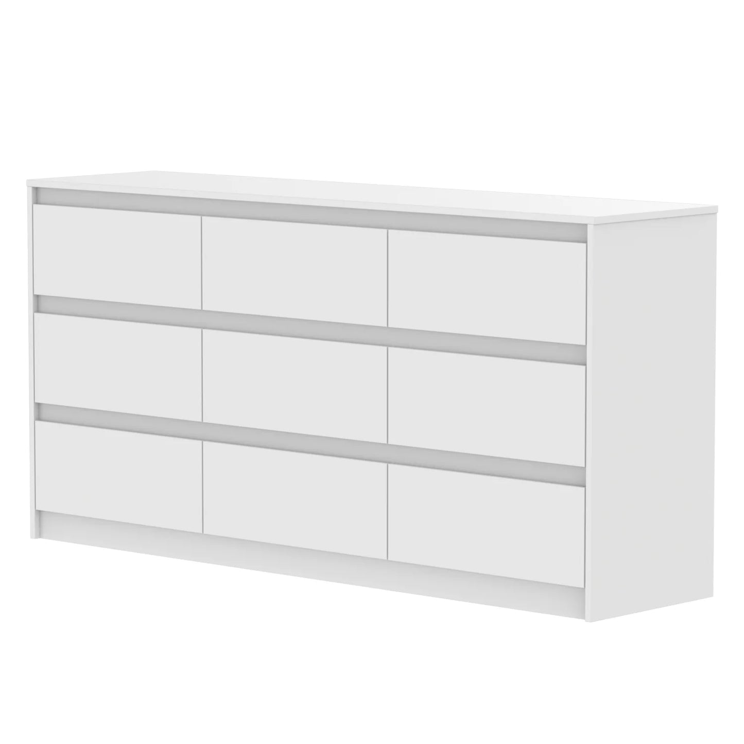 MONSLIPA 9 Drawer Dresser, Chest of Drawer White Dresser Ideal for Nursery Bedroom