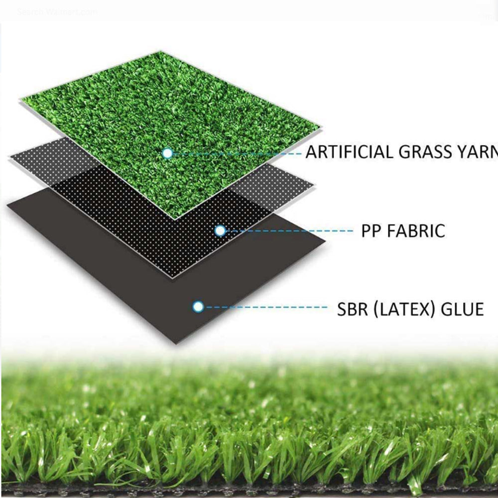 MONSLIPA Realistic Artificial Grass Turf Lawn, Indoor Outdoor Garden Lawn Landscape Synthetic Grass Mat Fake Grass Rug, Faux Grass Rug Carpet for Pets,10x6.5FT