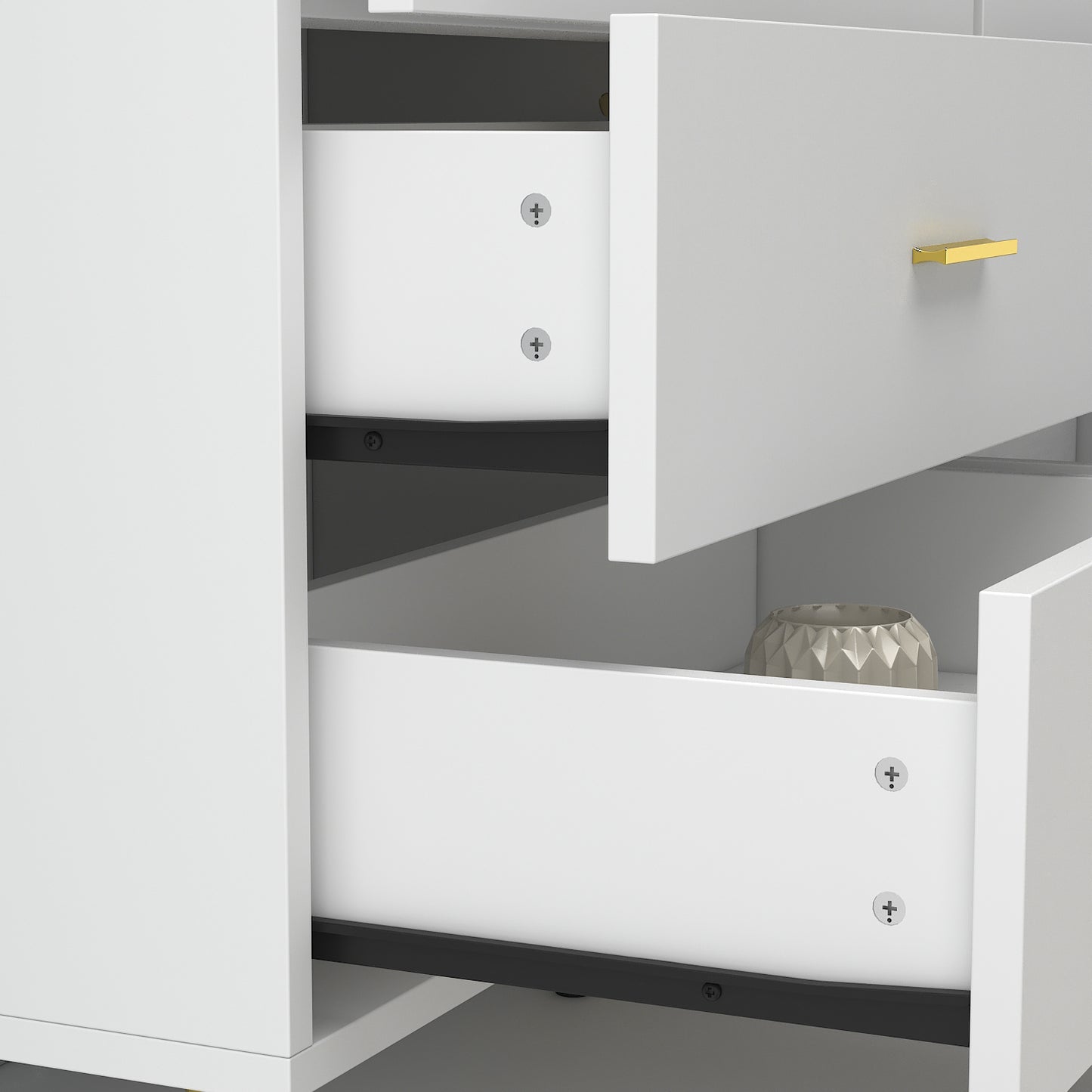 Modern Storage Dresser for Bedroom, 6-Drawer Organizer Closet Hallway, White