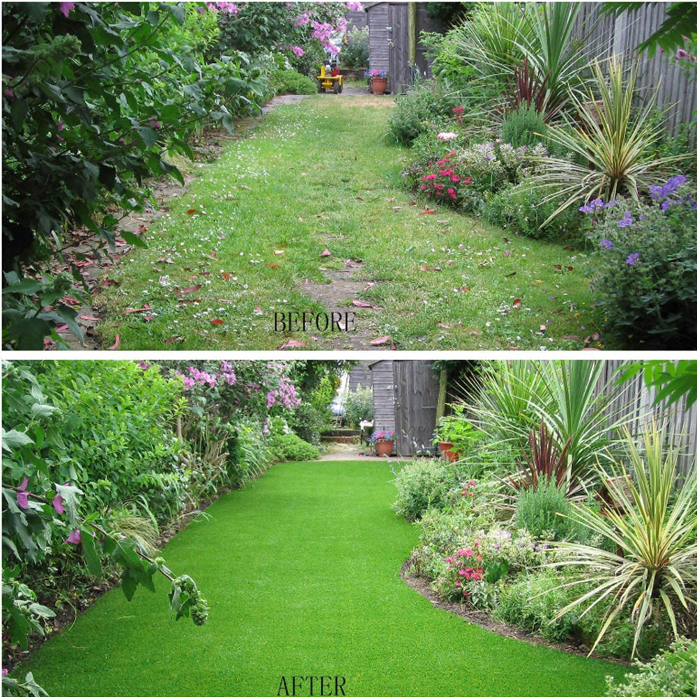 Realistic Artificial Grass Turf Lawn, Indoor Outdoor Garden Lawn Landscape Synthetic Grass Mat Fake Grass Rug, Faux Grass Rug Carpet for Pets,10x6.5FT